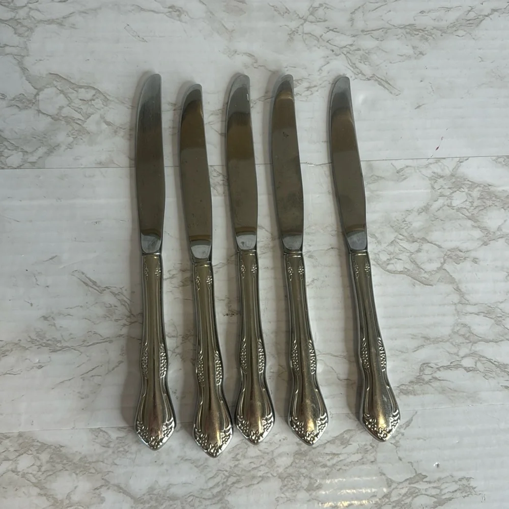 Oneida Ltd Mansfield Amadeus Wm A Rogers Deluxe Stainless Dinner Knives-Set of 5